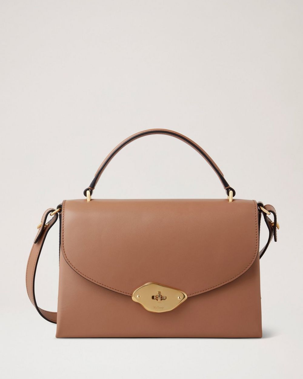Mulberry | Lana Top Handle - Sable High Gloss Leather