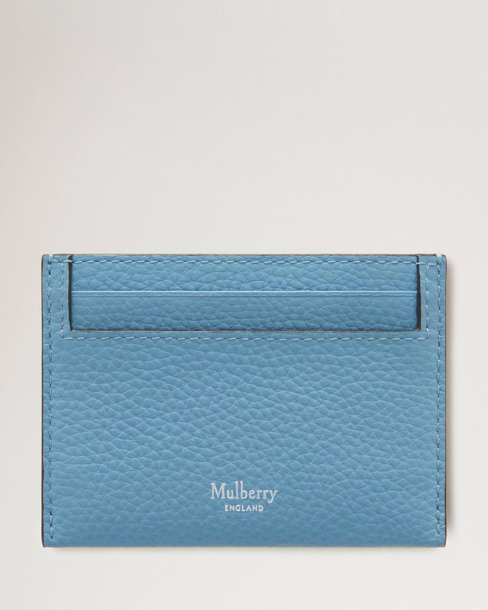 Mulberry | Credit Card Slip - Pale Slate Small Classic Grain