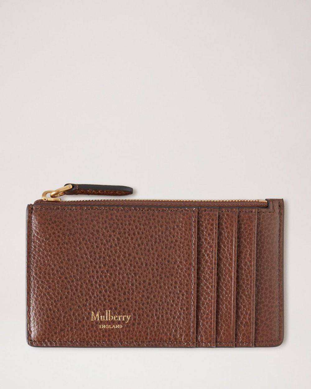 Mulberry | Continental Zipped Long Card Holder - Oak Two-Tone Small Classic Grain