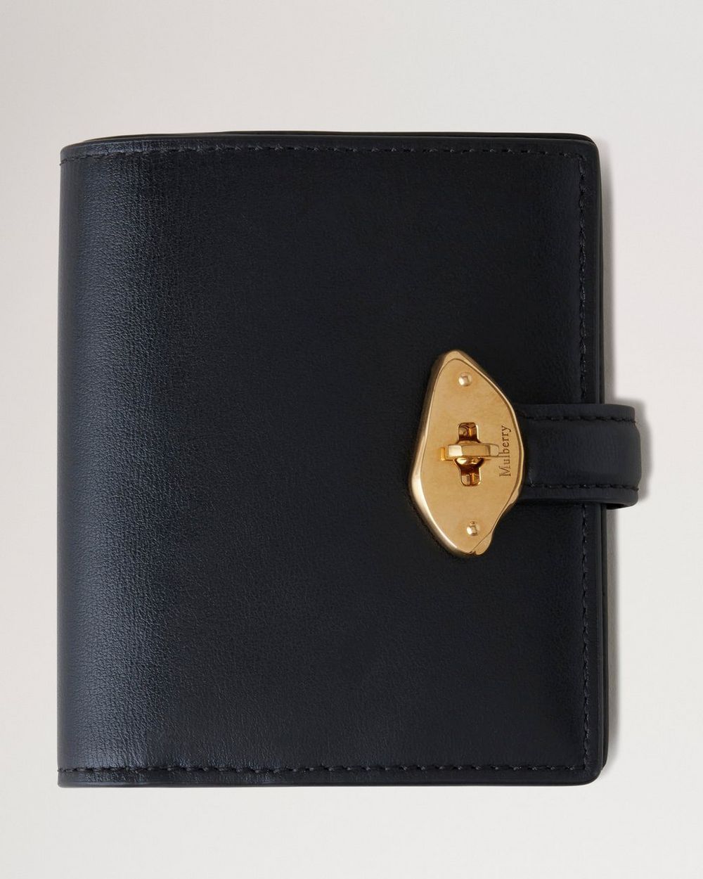 Mulberry | Lana Compact Wallet - Black High Gloss Leather