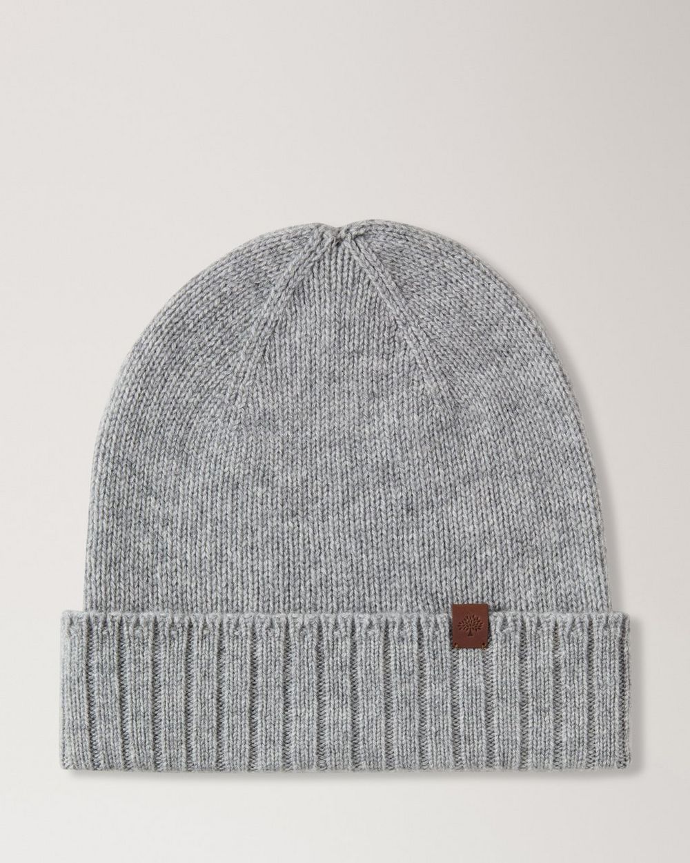 Mulberry | Cashmere Beanie - Grey Melange Cashmere