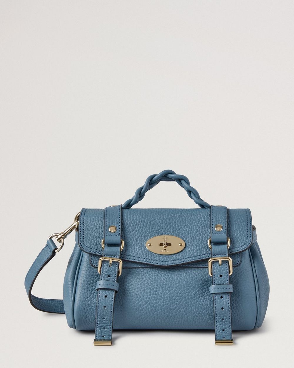 Mulberry | Mini Alexa - Brighton Blue Heavy Grain