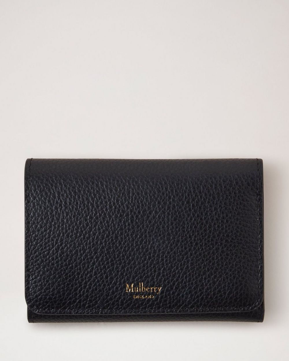 Mulberry | Continental Trifold - Black Small Classic Grain