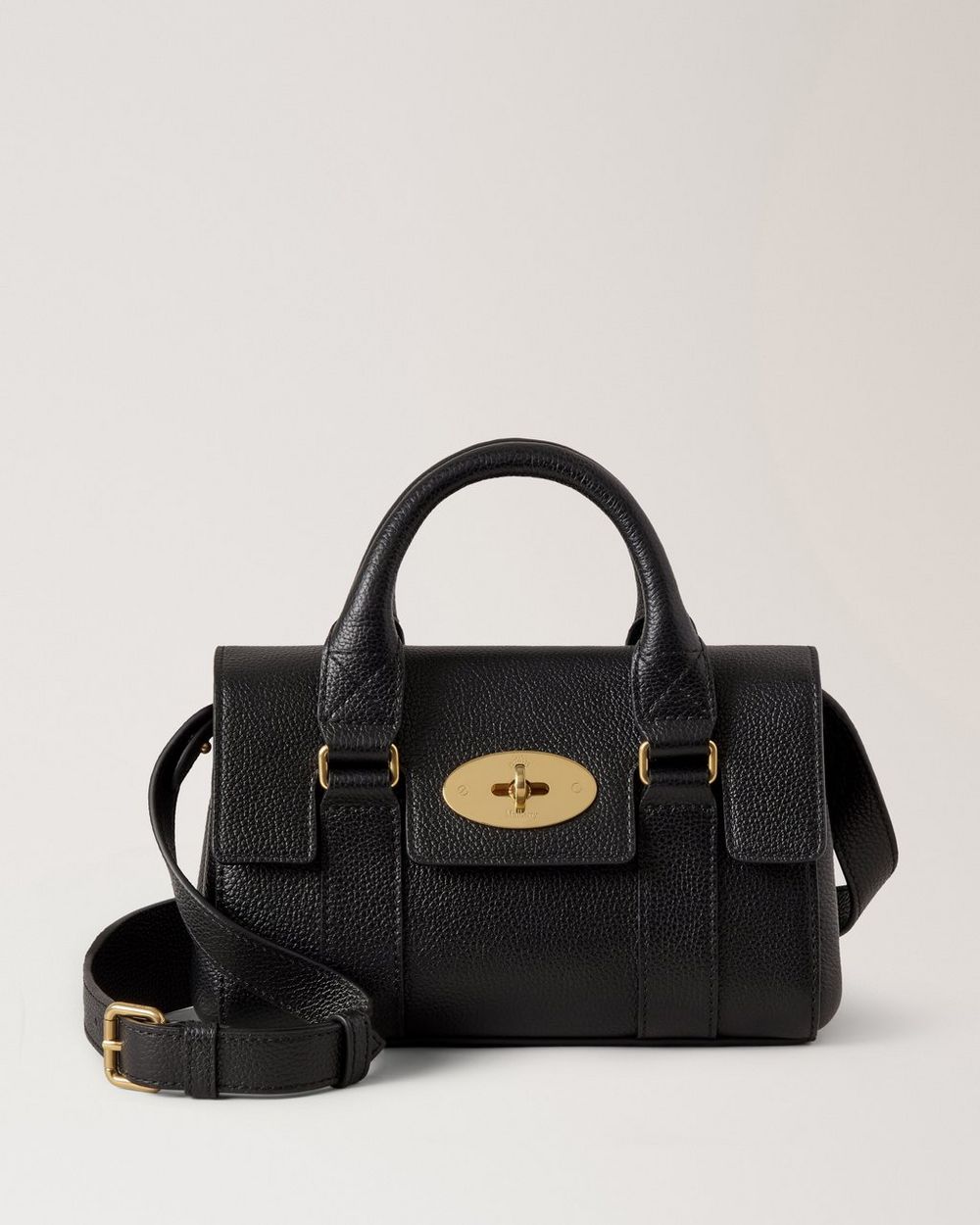 Mulberry | Mini Bayswater - Black Small Classic Grain