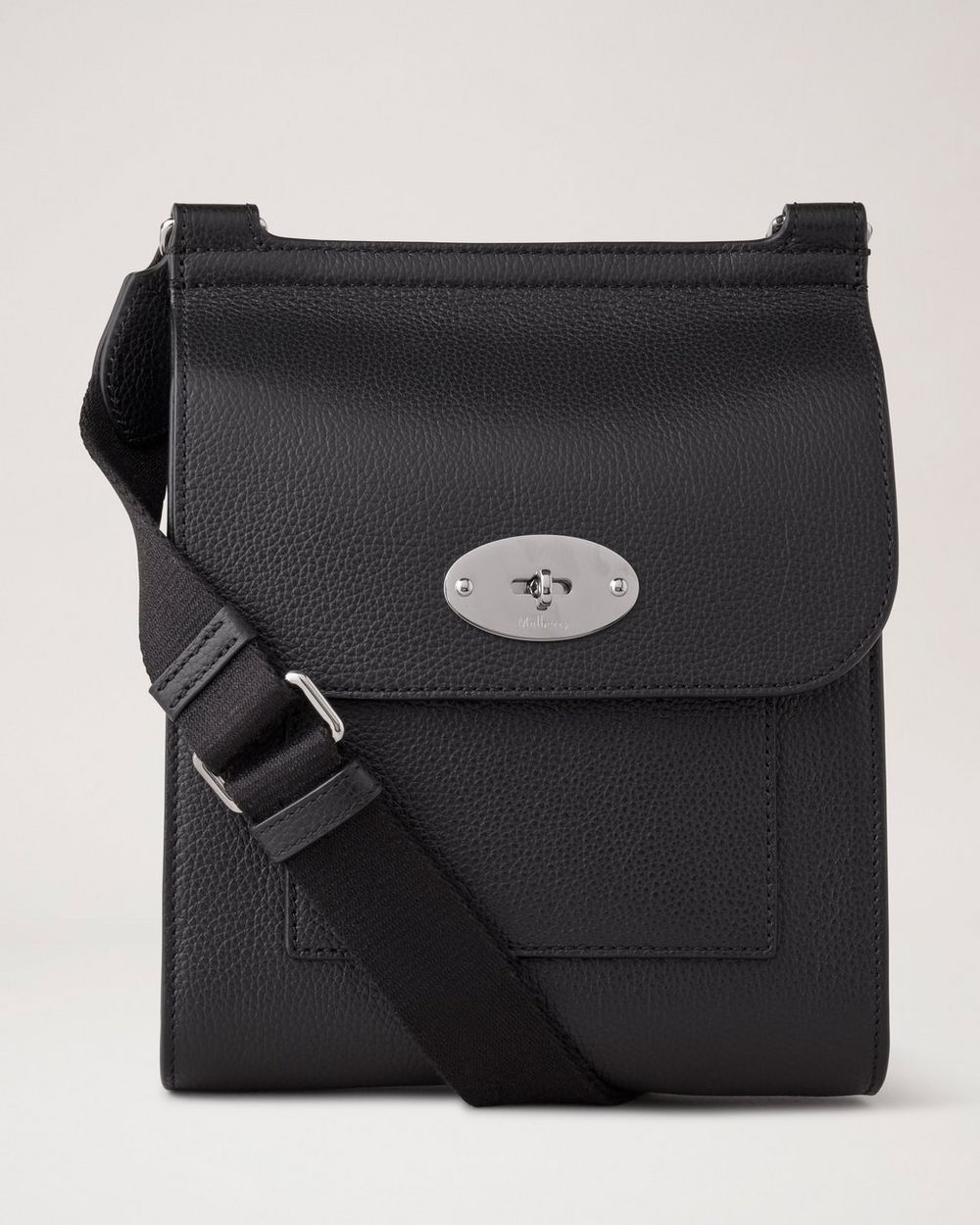 Mulberry | Small Antony - Black & Silver Small Classic Grain