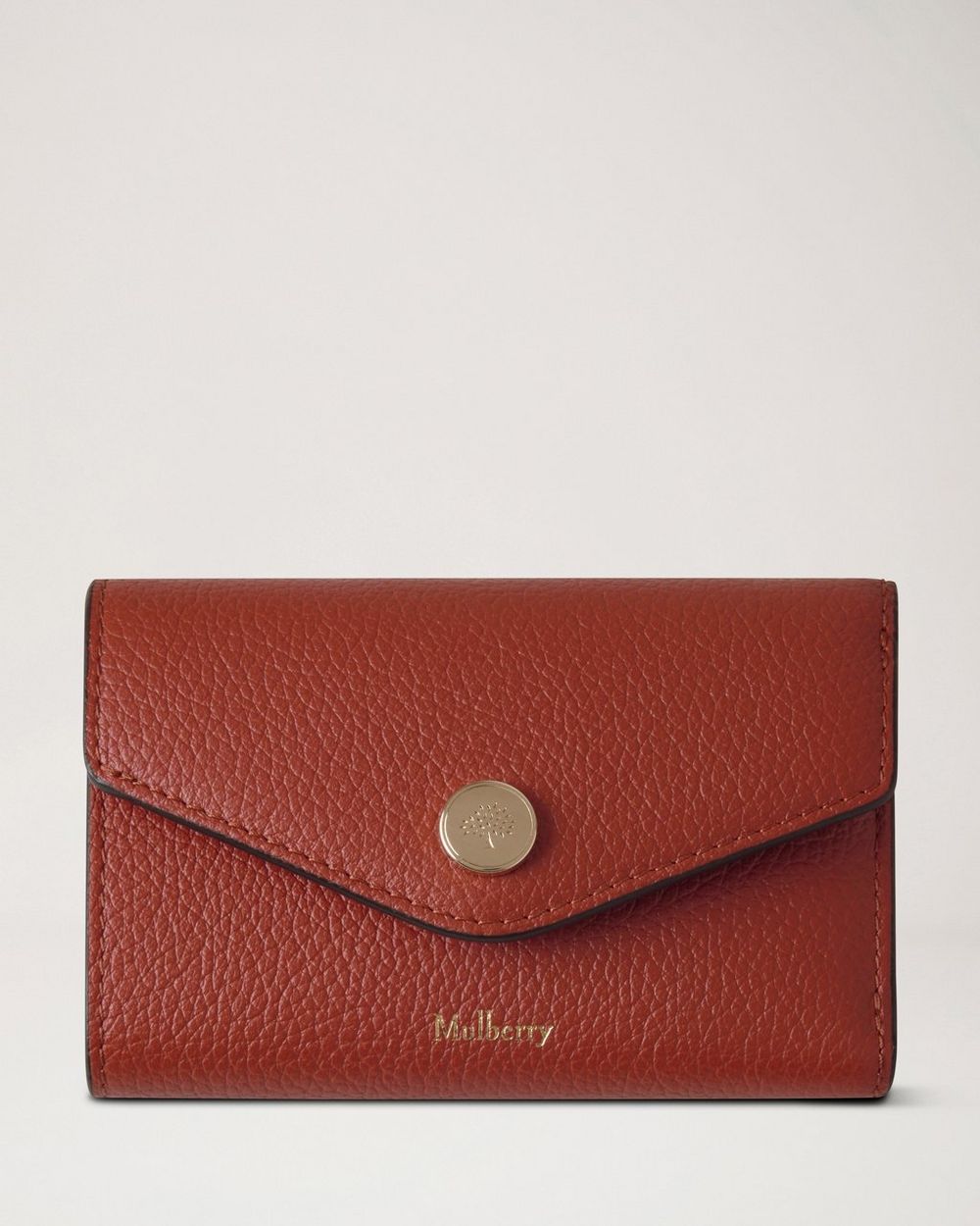 Mulberry | Folded Multi-Card Wallet - Rust Small Classic Grain