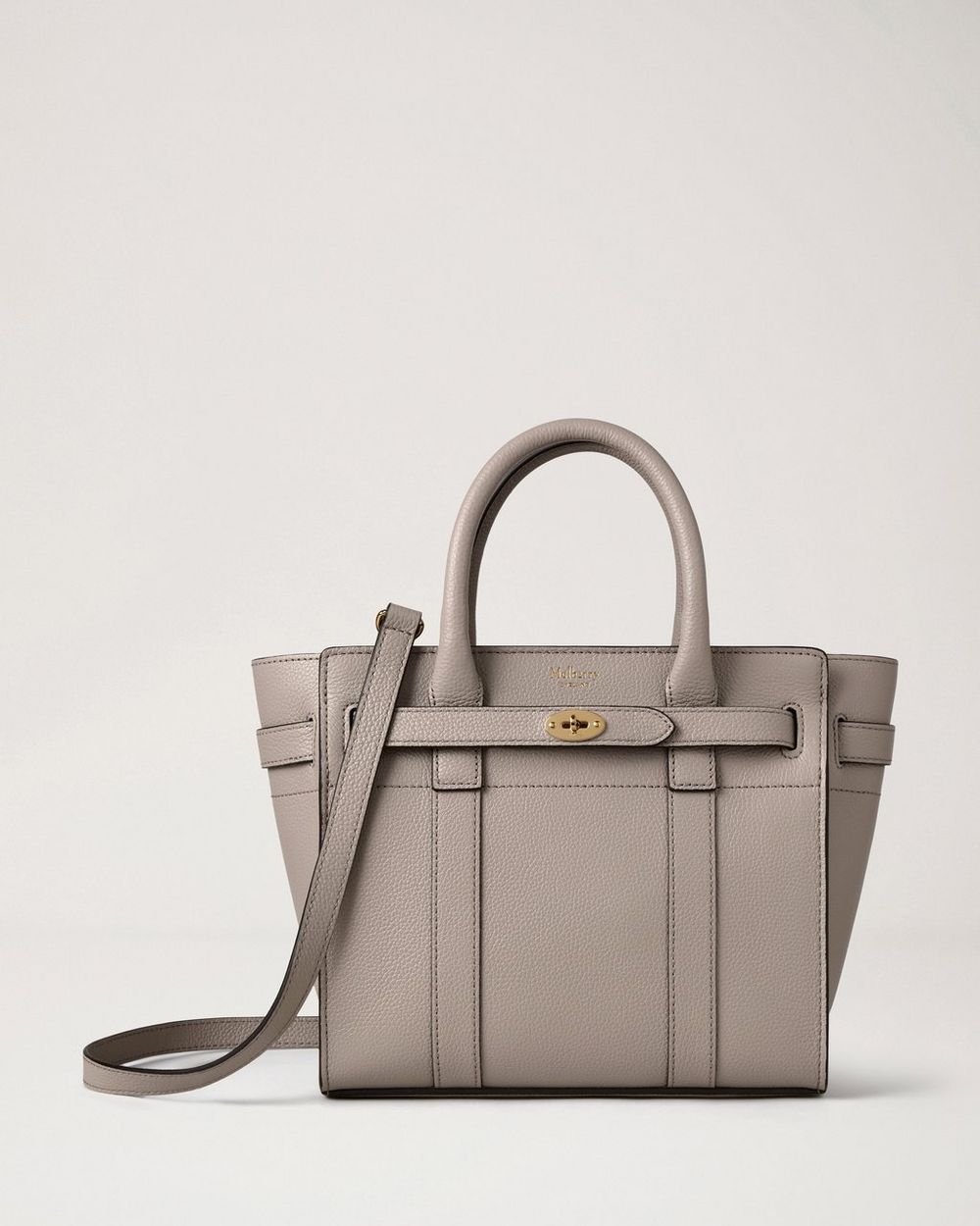 Mulberry | Mini Zipped Bayswater - Cashmere Taupe Small Classic Grain