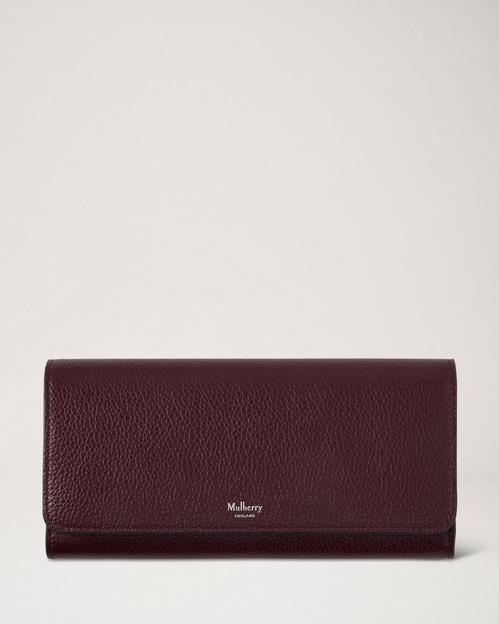 Mulberry | Continental Wallet - Black Cherry Small Classic Grain