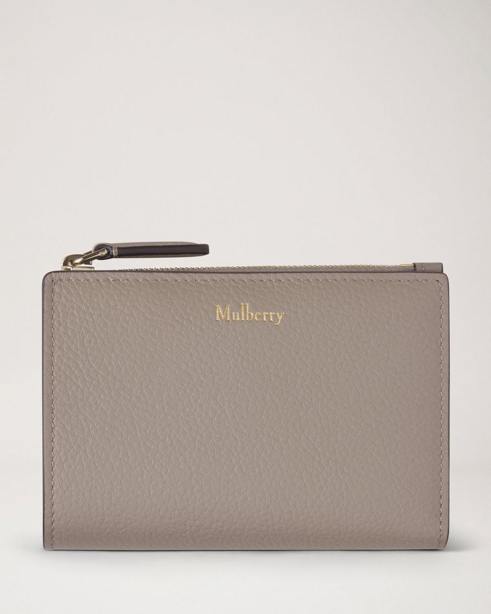 Mulberry | Continental Bifold Zipped Wallet - Cashmere Taupe Small Classic Grain