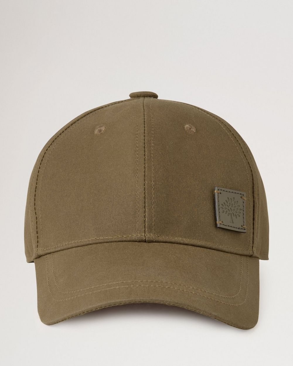 Mulberry | Waxed Baseball Cap - Dark Moss Waxed Cotton