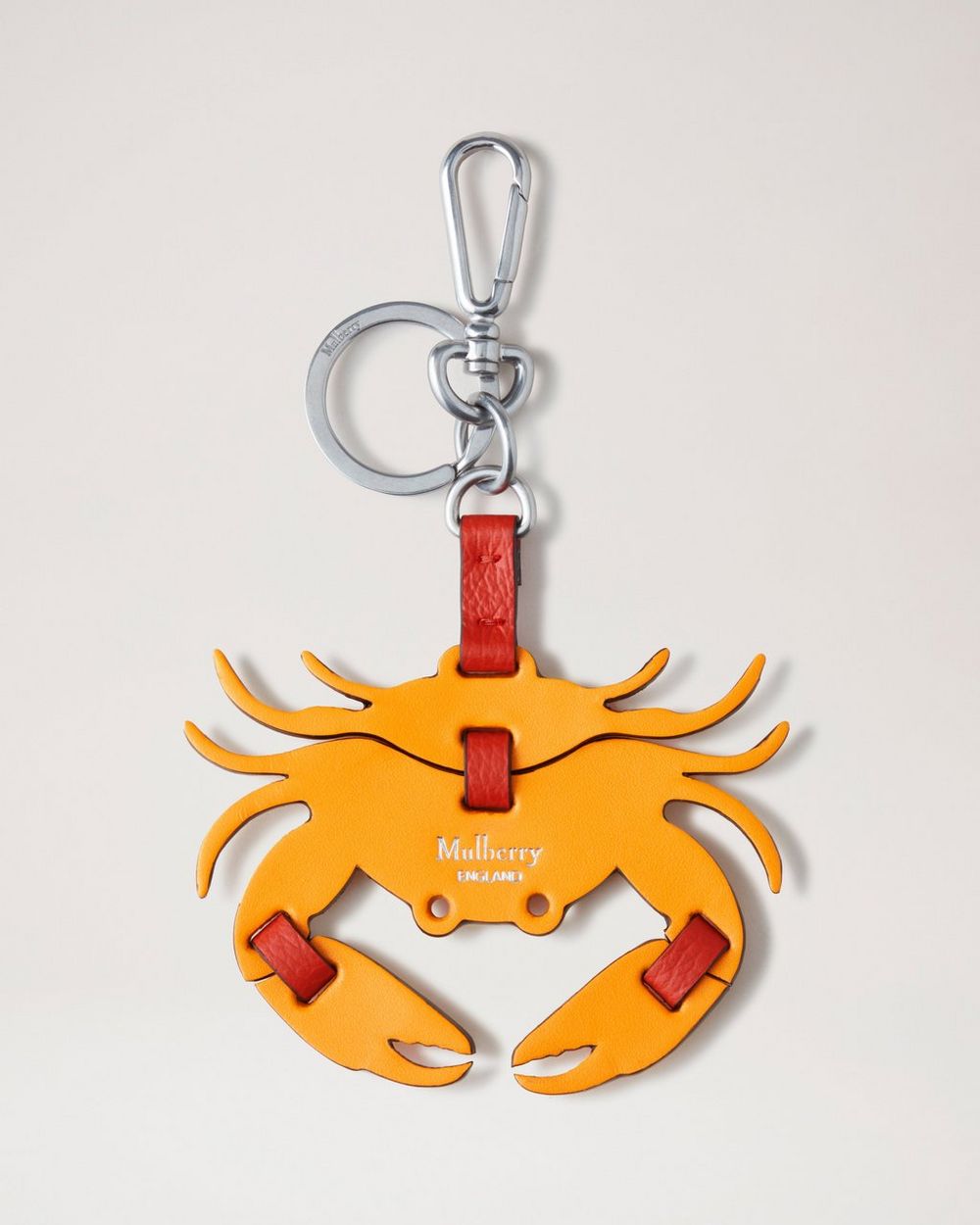 Mulberry | Puzzle Keyring - Crab - Double Yellow Classic Smooth Calf