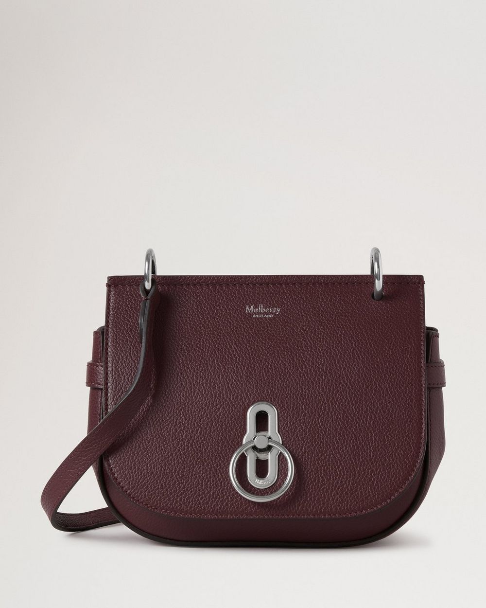 Mulberry | Small Amberley Satchel - Black Cherry Small Classic Grain