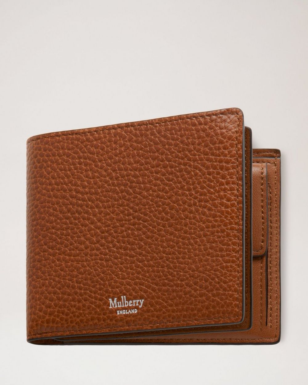 Mulberry | 8 Card Coin Wallet - Oak Small Classic Grain