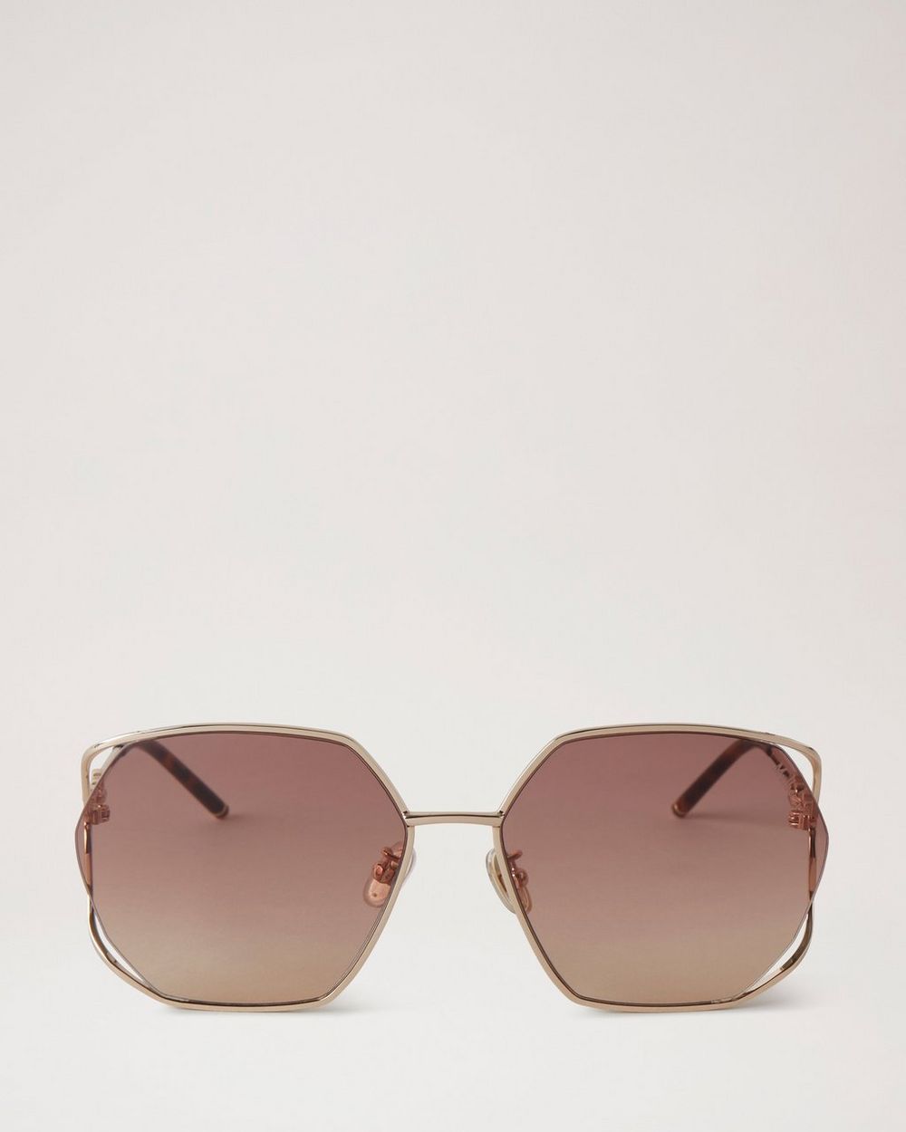 Mulberry | Willow Sunglasses - Gold & Teak Metal