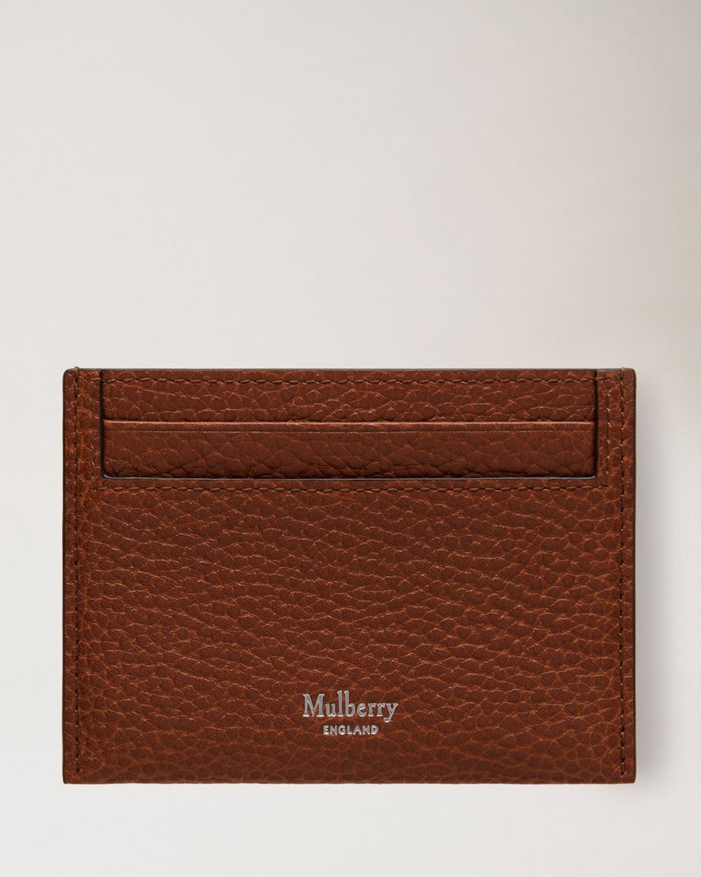 Mulberry | Credit Card Slip - Oak Small Classic Grain