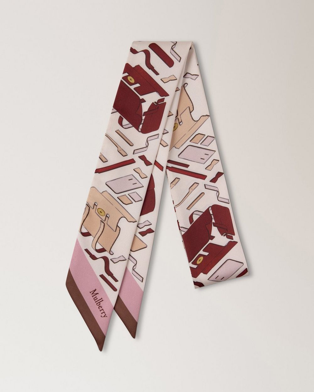 Mulberry | Skinny Scarf - Bayswater Workshop - Blossom Pink Recycled Polyester
