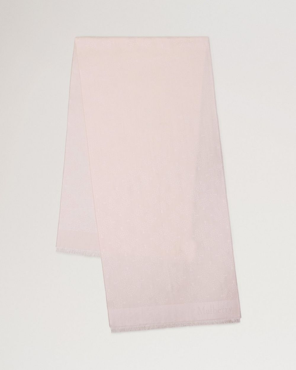 Mulberry | Mulberry Tree Rectangular Scarf - Blossom Pink Cotton Silk Blend