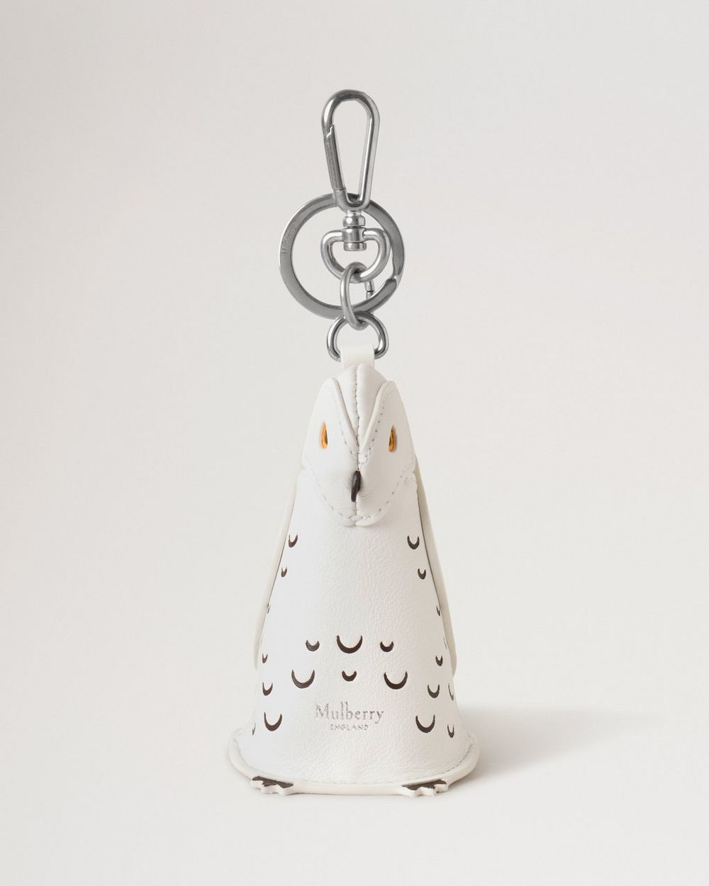 Mulberry | Case Keyring - Owl - White Silky Calf