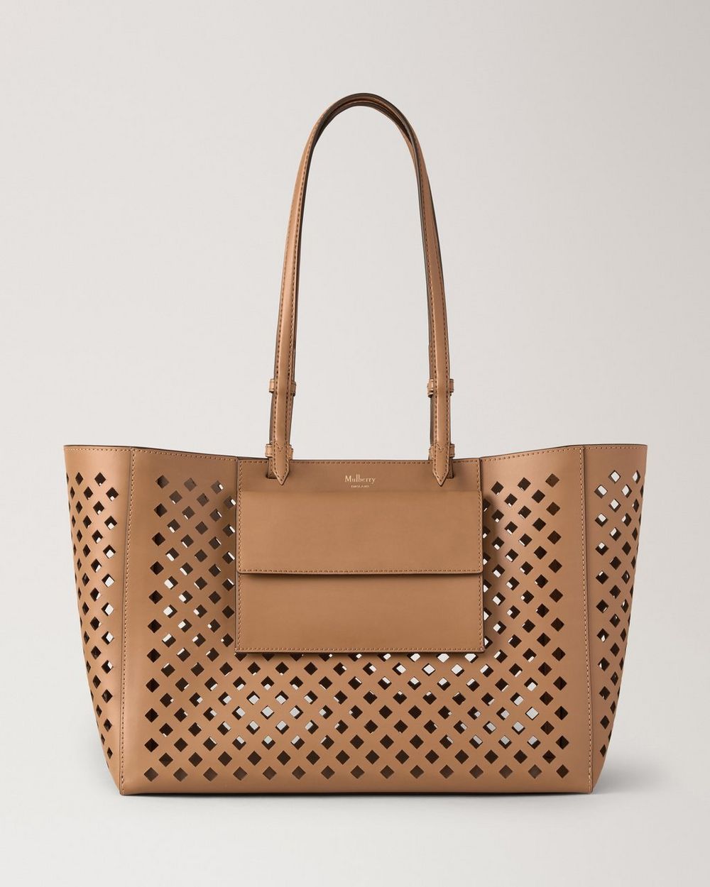 Mulberry | Perforated Tote - Toffee Perforated Leather