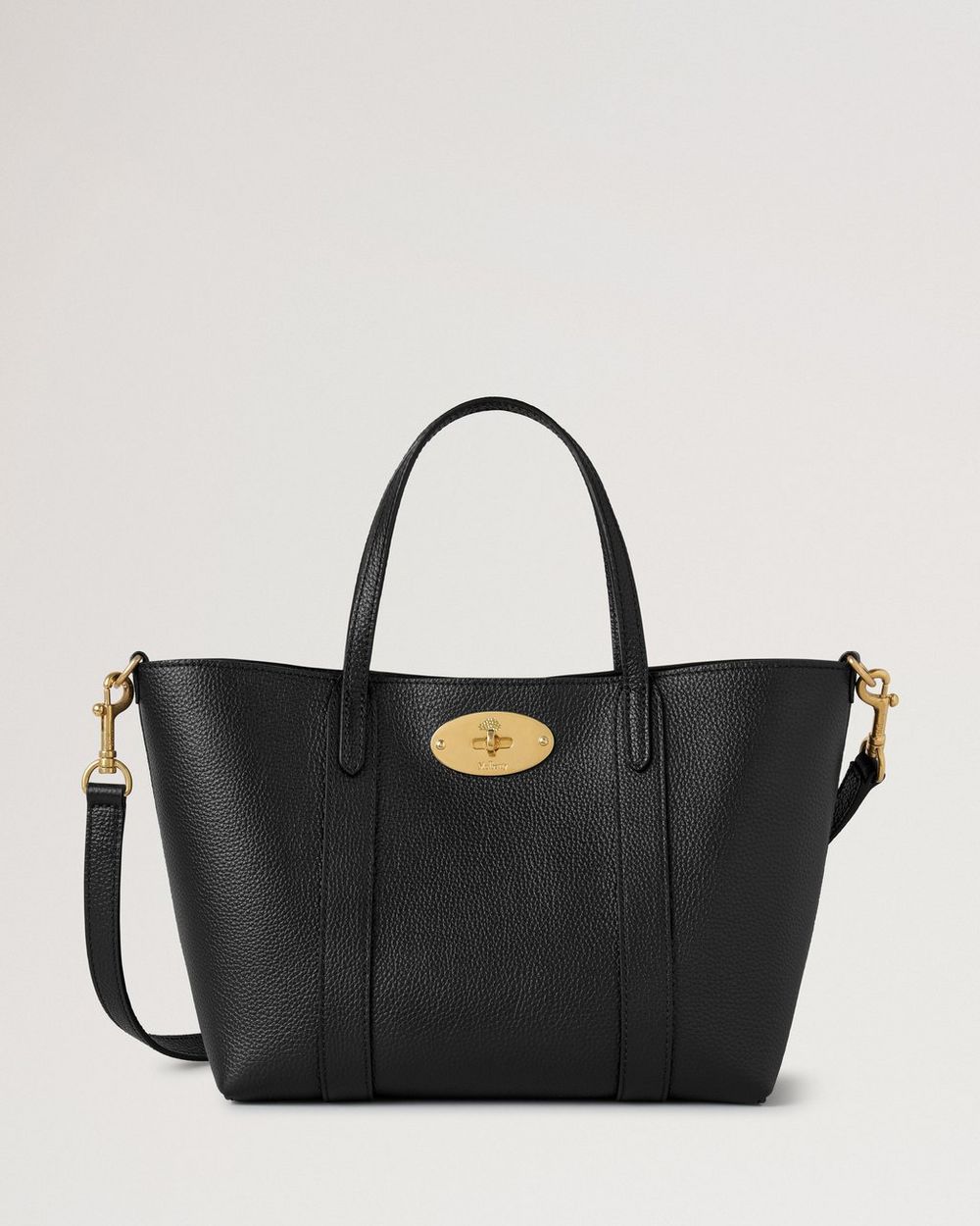 Mulberry | Mini Bayswater Tote - Black Small Classic Grain