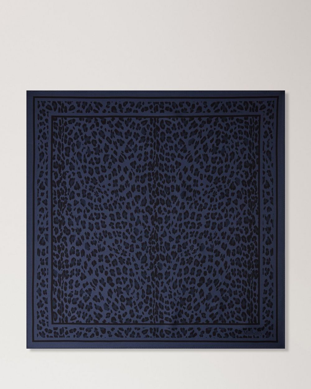 Mulberry | Square Scarf - Leopard - Night Sky Silk Twill