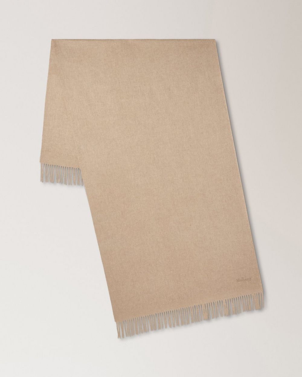 Mulberry | Solid Merino Wool Scarf - Oat Merino Wool
