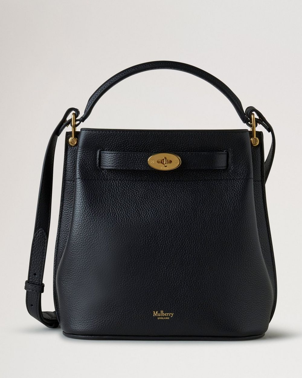Mulberry | Islington Bucket - Black Small Classic Grain