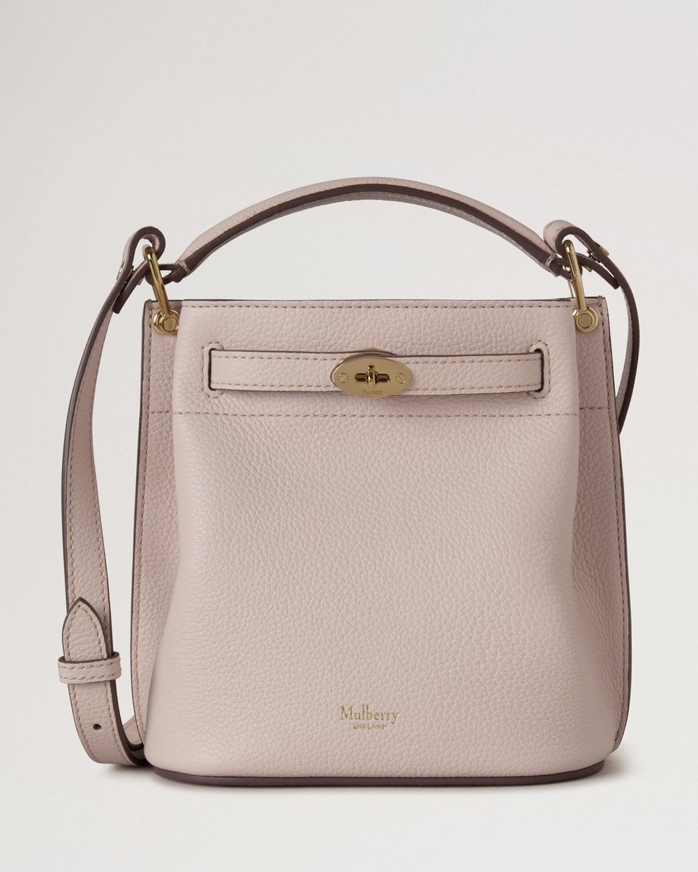 Mulberry | Mini Islington Bucket - Blossom Pink Small Classic Grain