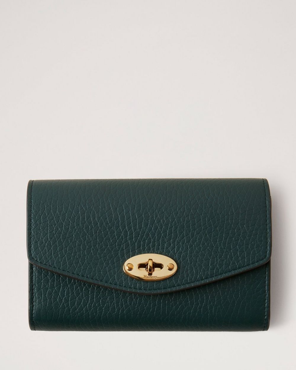 Mulberry | Medium Darley Wallet - Mulberry Green Heavy Grain