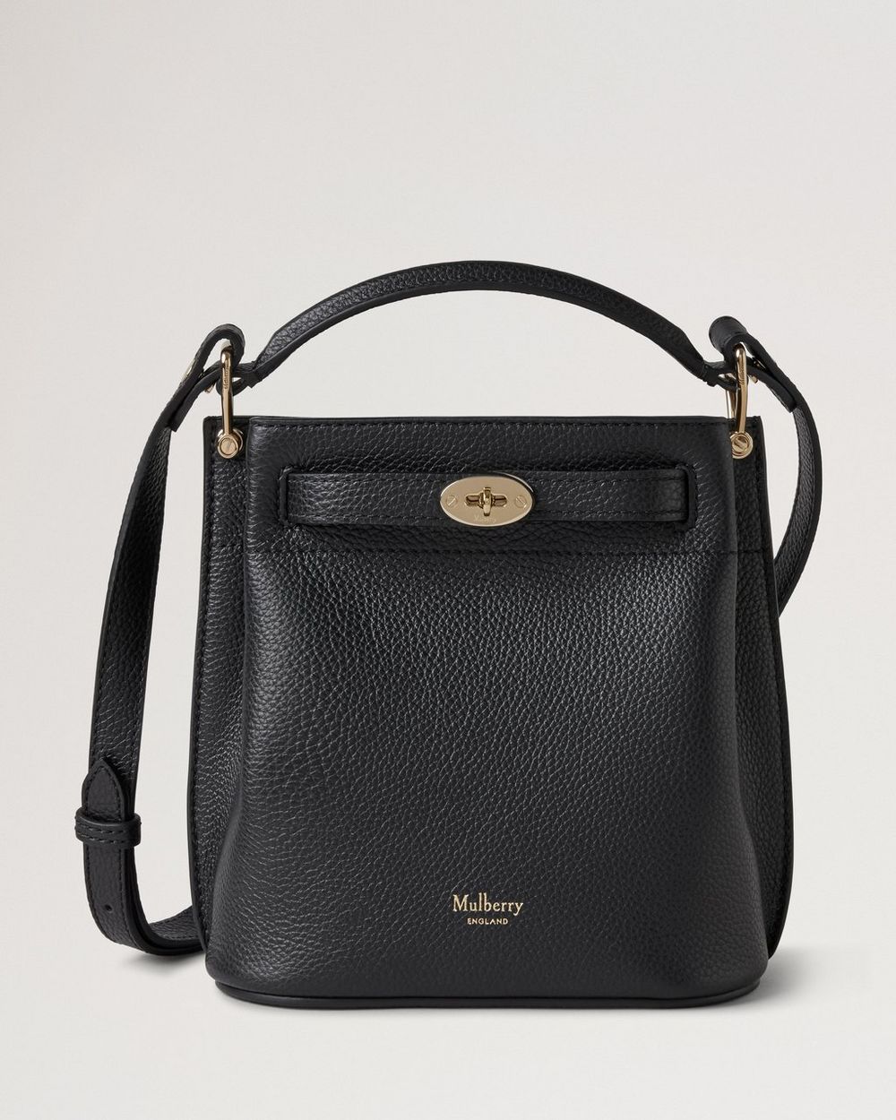 Mulberry | Mini Islington Bucket - Black Small Classic Grain