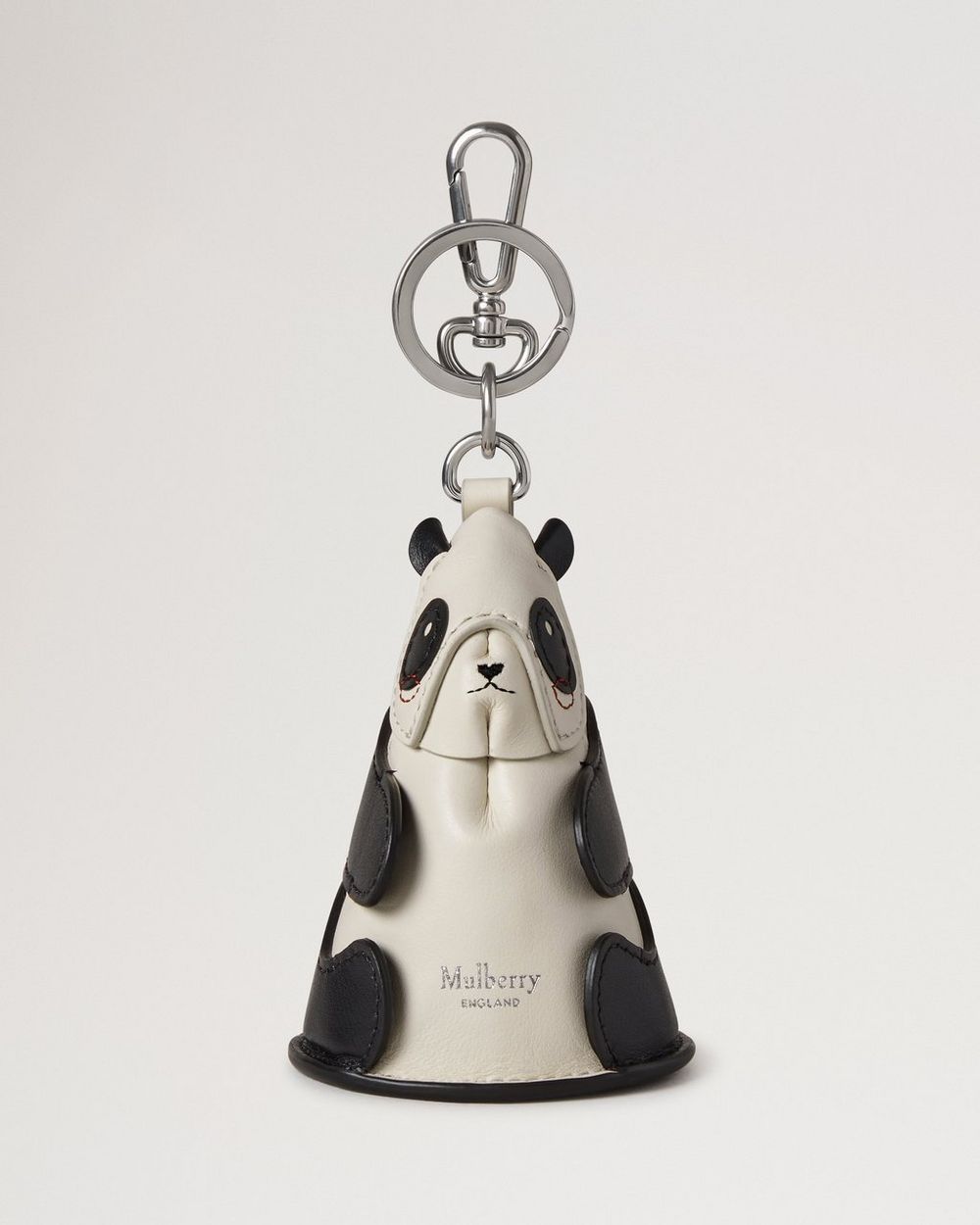 Mulberry | Case Keyring - Panda - Black & Eggshell Small Classic Grain