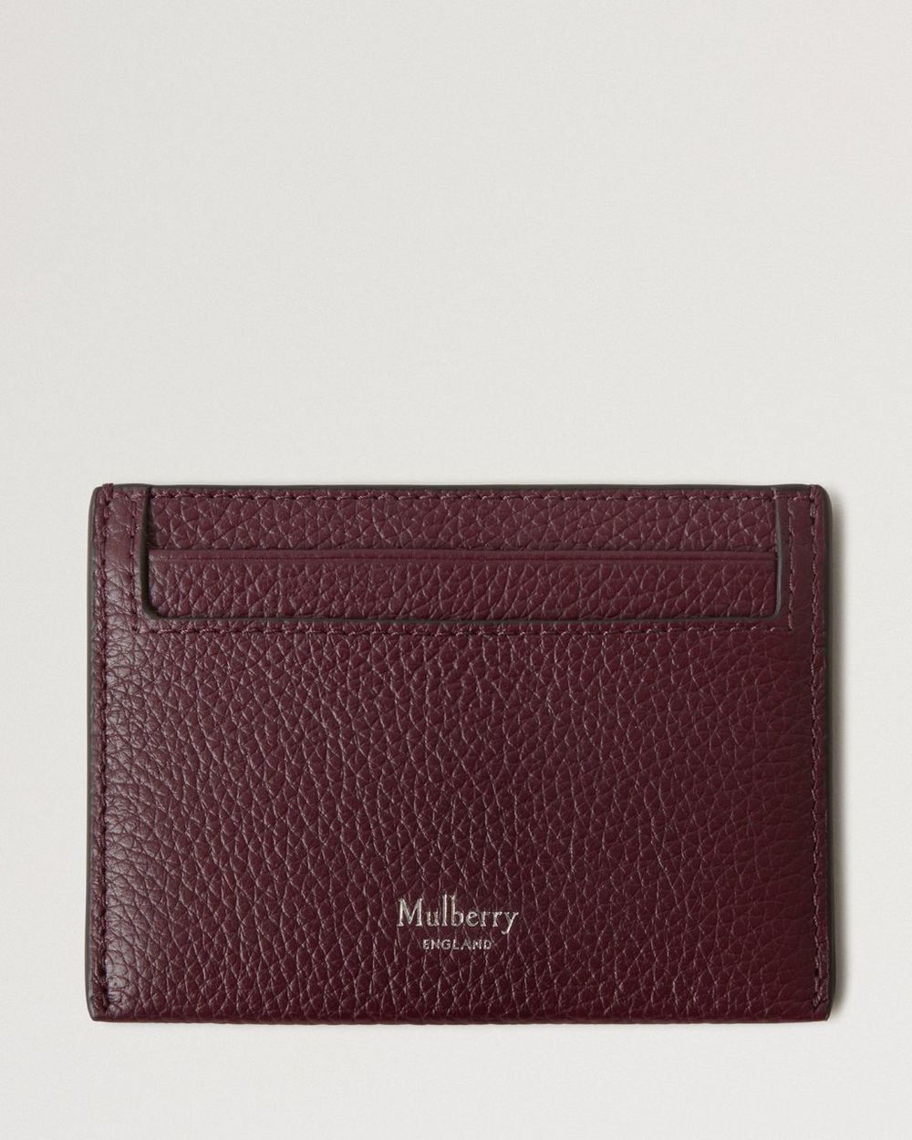Mulberry | Credit Card Slip - Black Cherry Small Classic Grain