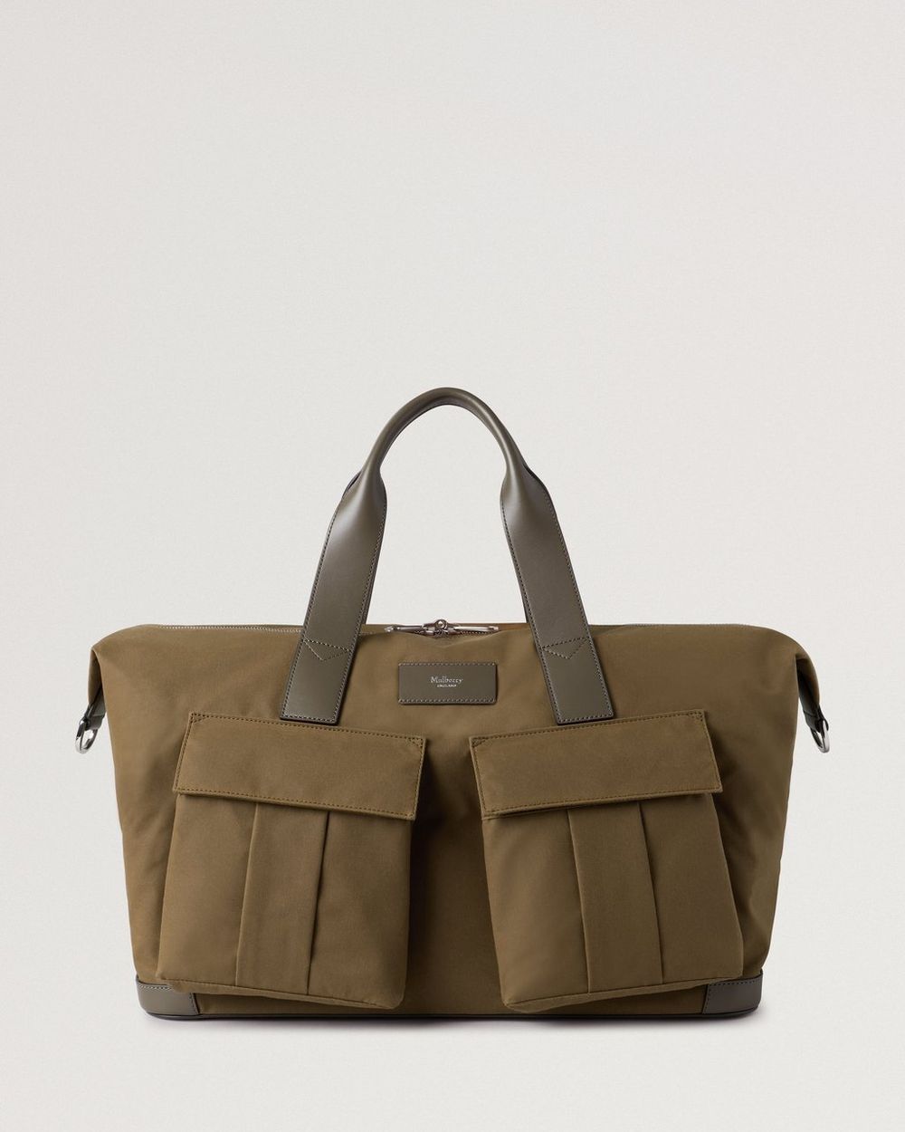 Mulberry | Heritage Waxed Day Clipper - Dark Moss Waxed Cotton