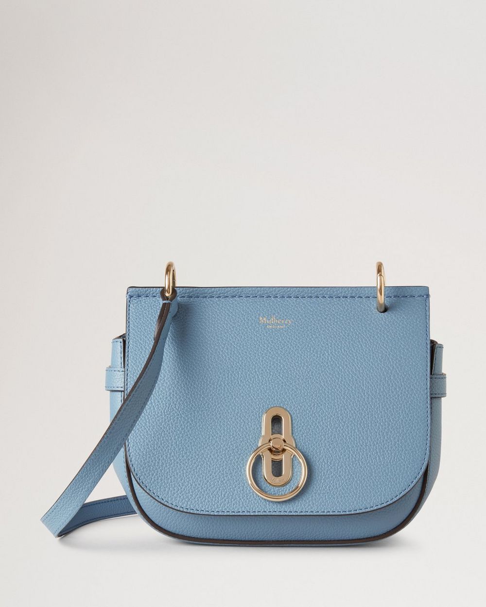 Mulberry | Small Amberley Satchel - Brighton Blue Small Classic Grain