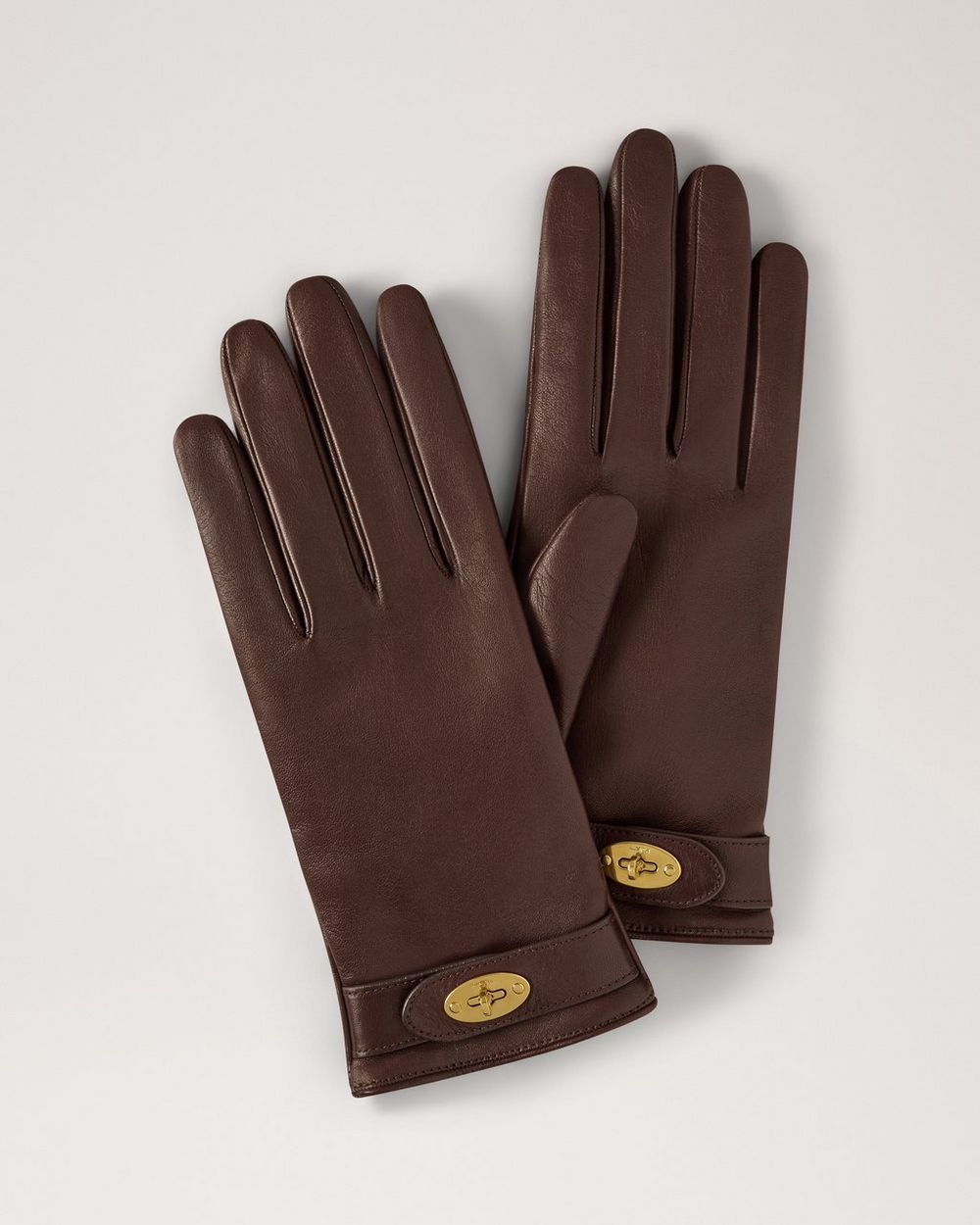 Mulberry | Darley Gloves - Ebony Nappa & Cashmere
