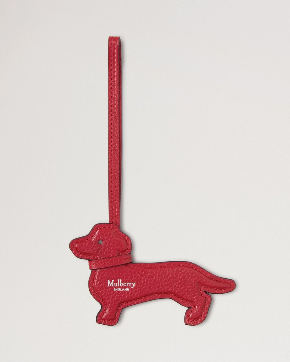 Mulberry | Lanyard Keyring - Sausage Dog - Lancaster Red Small Classic Grain