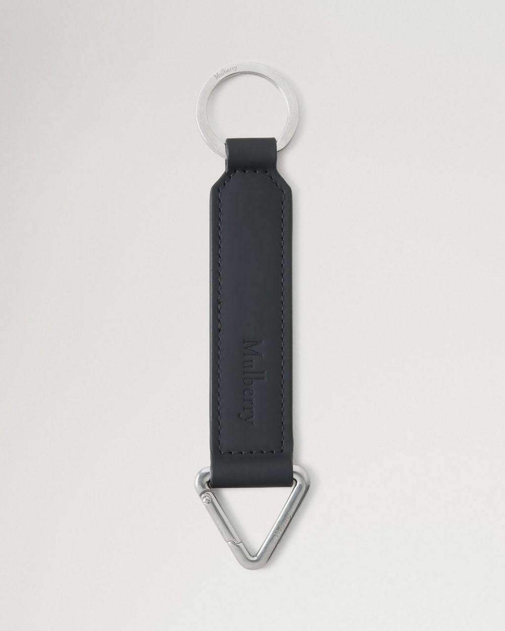 Mulberry | Dalston Keyring - Black Rubberised Leather