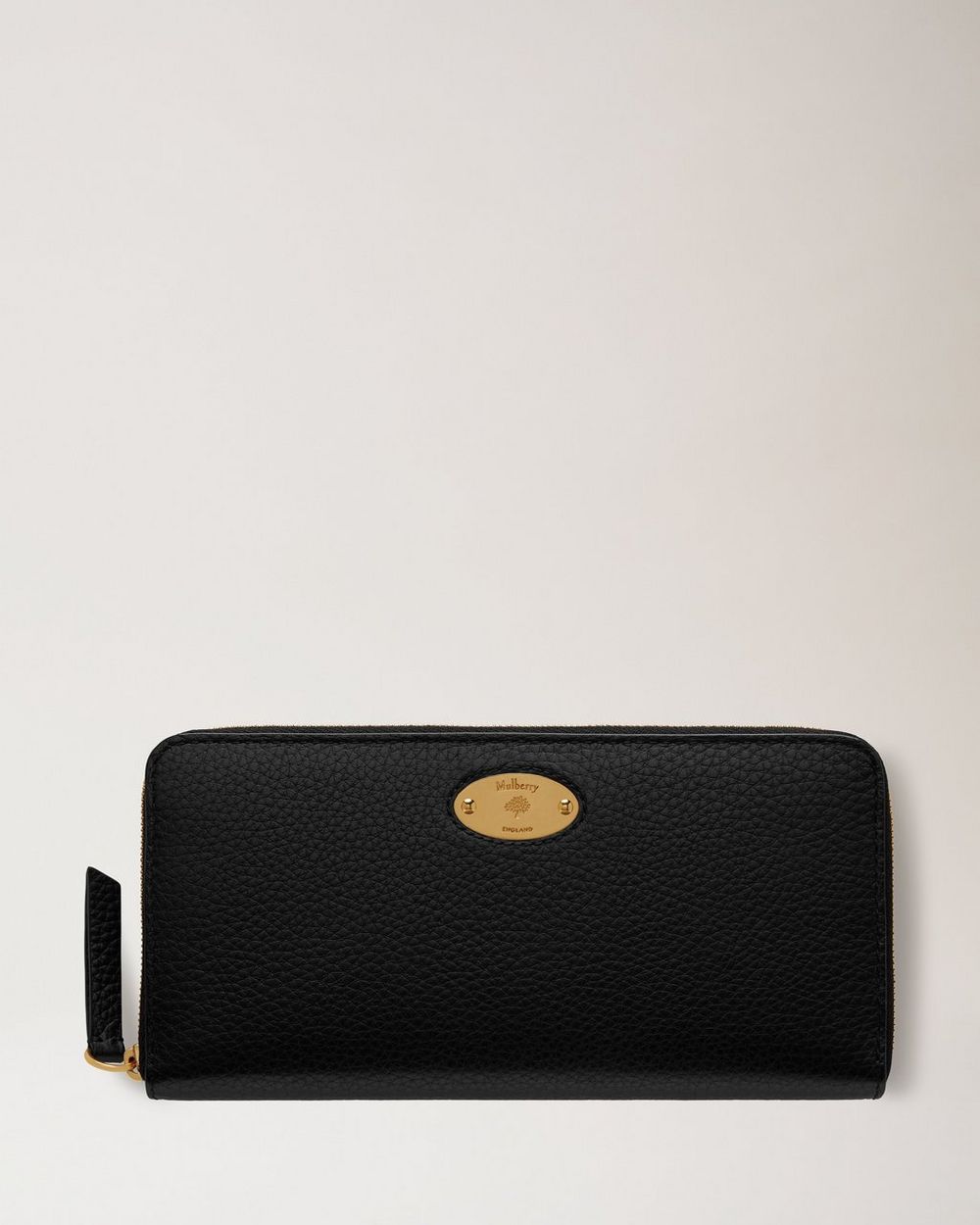 Mulberry | Mulberry Plaque 8 Credit Card Zip Purse - Black Small Classic Grain