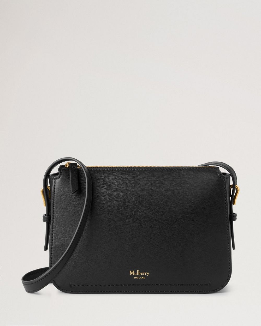 Mulberry | Clovelly Pouch - Black Micro Classic Grain