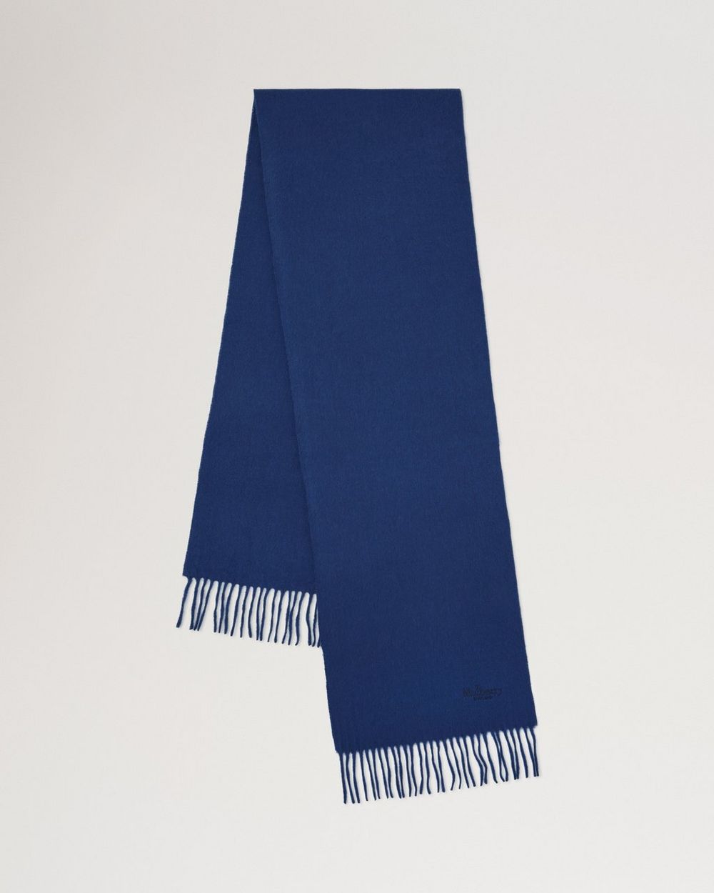 Mulberry | Small Solid Merino Wool Scarf - Stormy Blue Merino Wool
