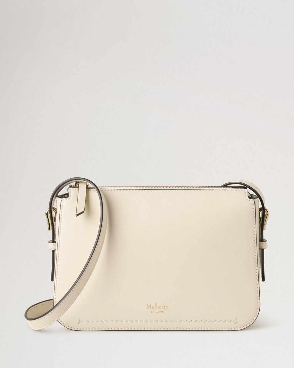 Mulberry | Clovelly Pouch - Eggshell Micro Classic Grain