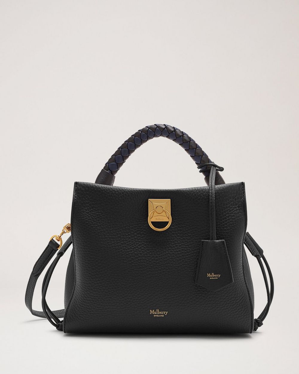 Mulberry | Small Iris - Black & Midnight Heavy Grain