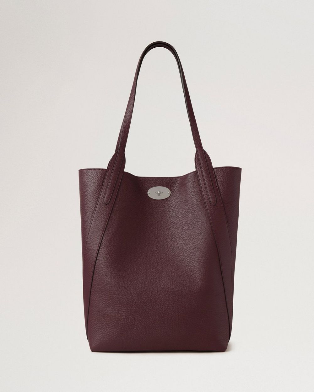 Mulberry | North South Bayswater Tote - Black Cherry Heavy Grain