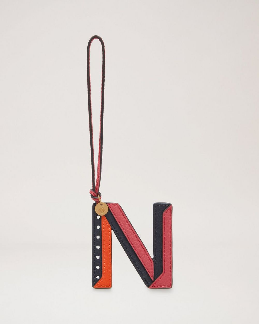 Mulberry | Tri-Colour Leather Keyring - N - Midnight Silky Calf