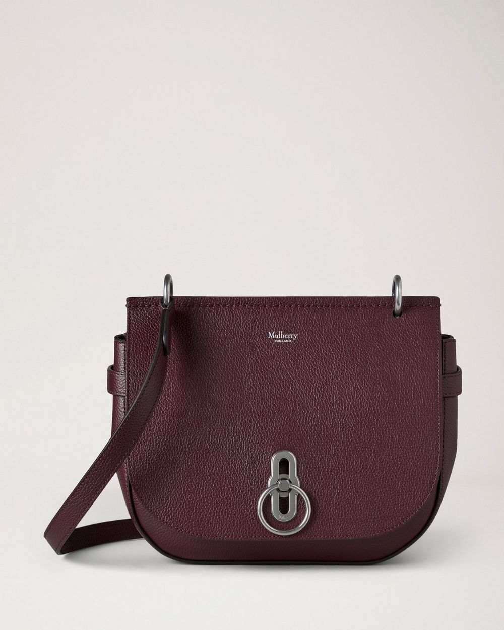 Mulberry | Amberley Satchel - Black Cherry Small Classic Grain