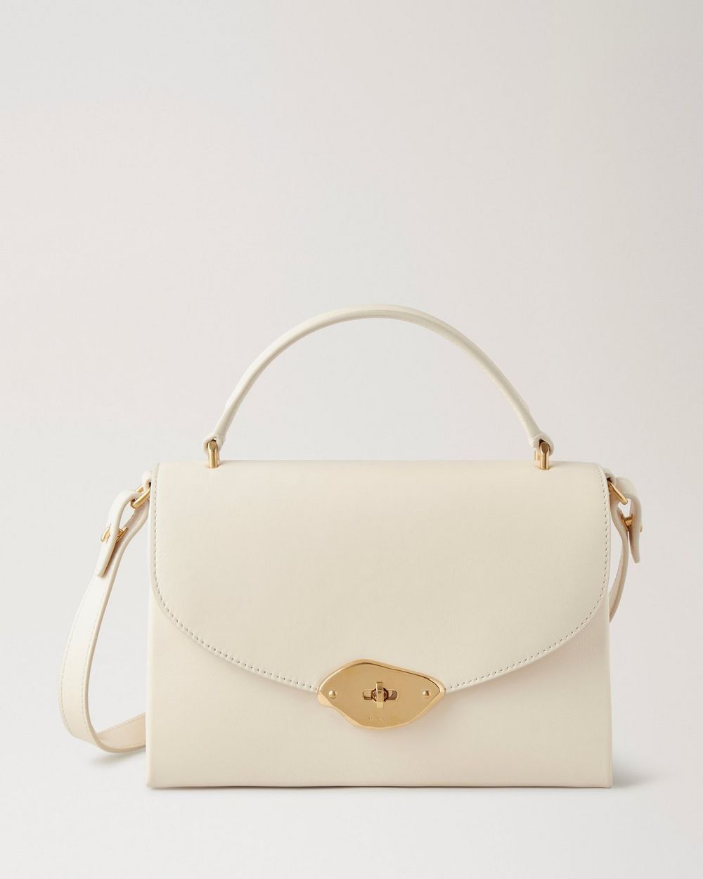 Mulberry | Lana Top Handle - Eggshell High Gloss Leather