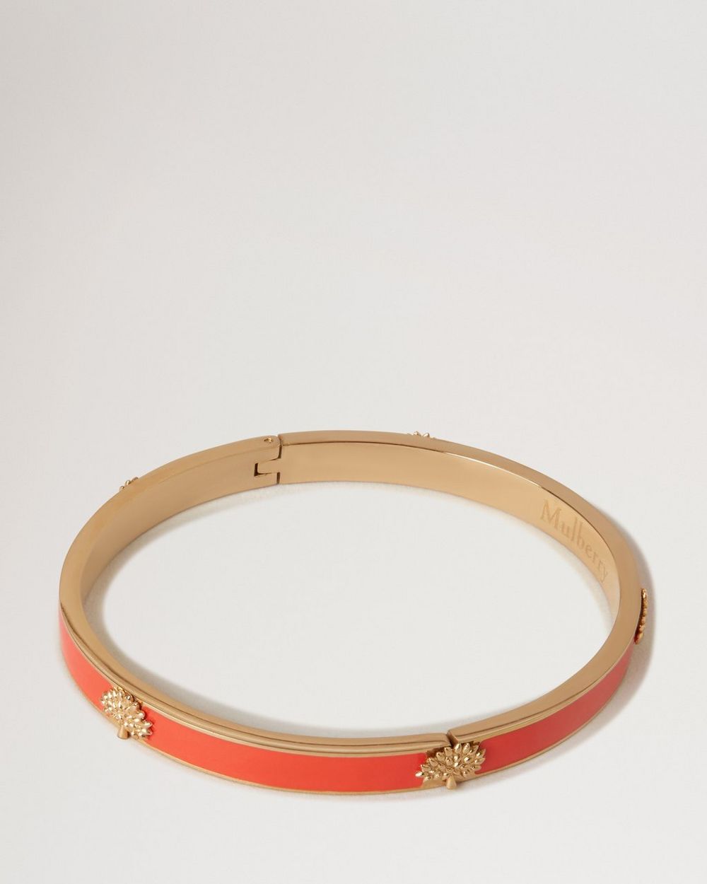 Mulberry | Mulberry Tree Enamel Bracelet - Coral Orange Mixed Material