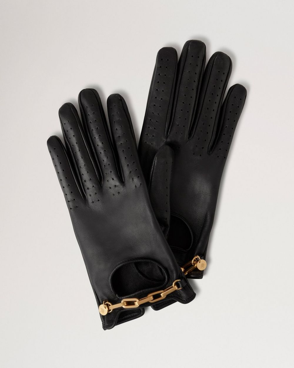Mulberry | Chain Driving Gloves - Black Nappa