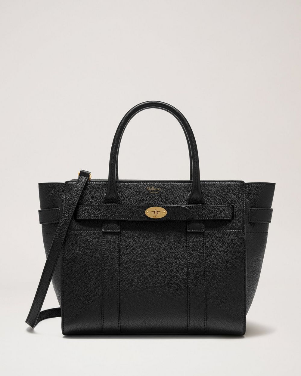 Mulberry | Small Zipped Bayswater - Black Small Classic Grain