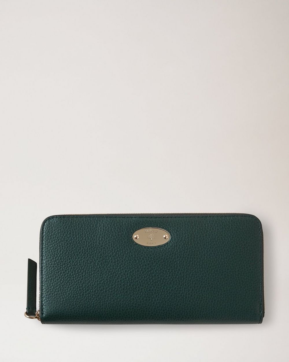 Mulberry | Mulberry Plaque 8 Credit Card Zip Purse - Mulberry Green Small Classic Grain